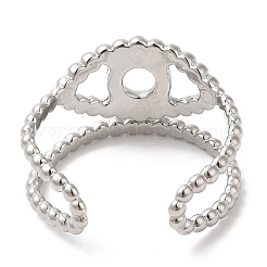 Bague ouverte en acier inoxydable 304 anti-ternissement&nbsp;RJEW-I098-09P