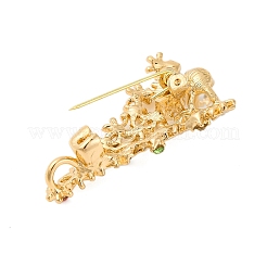 Broches de aleación de rhinestone&nbsp;JEWB-M047-02G-07