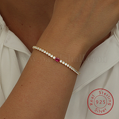 925 braccialetto a catena a maglie rettangolari in argento sterling&nbsp;HV4150-1