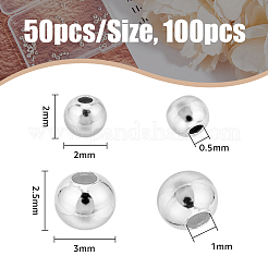 100 pz 2 colori 925 perline in argento sterling&nbsp;STER-DC0001-20