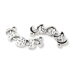 Pendentifs en alliage de style tibétain avec phases de lune&nbsp;TIBE-B002-01AS