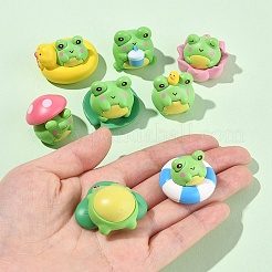 1 Set Frosch-Dekoration aus Kunstharz.&nbsp;AJEW-FS0001-24