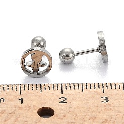 Anlaufgeschützte 201 Edelstahl Barbell Knorpel Ohrringe&nbsp;LS-EJEW-R147-33