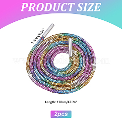 Gummi-Strass-Schnürsenkel&nbsp;AJEW-WH0752-498C