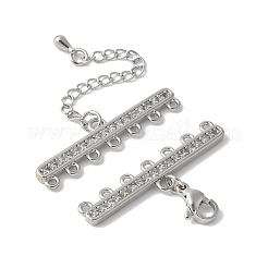 Kettenverlängerung aus Messing mit klarem Zirkonia&nbsp;LS-KK-F893-10P