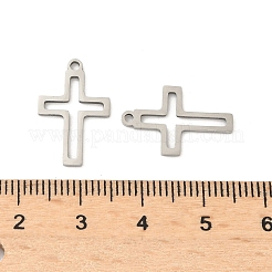 Pendentifs creux en acier inoxydable 201 découpés au laser&nbsp;STAS-P428-11P