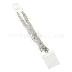 Ensemble de colliers et chaînes en acier inoxydable 304 pour hommes et femmes&nbsp;STAS-YW0002-01P