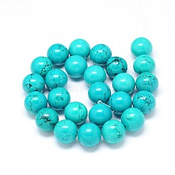 Fili di perle rotonde di magnesite naturale&nbsp;TURQ-E022-38B-10mm