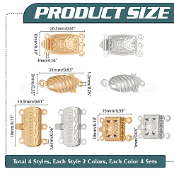 32 Satz 8 Stile Ionenplattierung (IP) 304 Edelstahl-Box-Verschluss&nbsp;FIND-PH0020-89