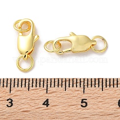Rack de latón chapado broches pinza de langosta&nbsp;KK-F090-24G-02