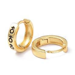 Orecchini a cerchio in ottone smaltato&nbsp;KK-P205-13G