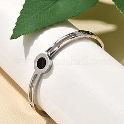 Emaille-Armreifen mit Scharnier aus 304 Edelstahl für Damen&nbsp;BJEW-F474-41P