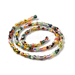 Undurchsichtige handgefertigte Bunte Malerei-Perlenstränge&nbsp;LAMP-H061-04