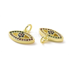 Pendentifs avec zircon cubiques à micro-pavés en laiton&nbsp;KK-E068-VF082