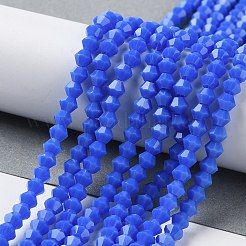 Opaque couleur unie imitation jade perles de verre brins&nbsp;GLAA-F029-P4mm-11