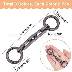 6 chaîne de câble d'extension de sac en alliage de zinc 3 couleurs&nbsp;FIND-FH0003-59