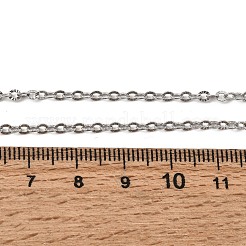 12 collana a catena testurizzata in acciaio inossidabile 304 da 2.4 mm per uomo e donna&nbsp;NJEW-H093-18P-04