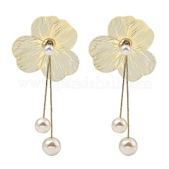 Orecchini pendenti in lega a forma di fiore&nbsp;EJEW-L096-005G