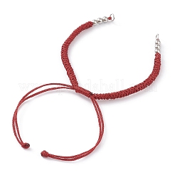 Fabrication de bracelet en cordon de polyester tressé réglable&nbsp;AJEW-JB00849-05