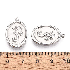 Oval aus 304 Edelstahl mit Seehaus-Anhängern&nbsp;STAS-T069-47P