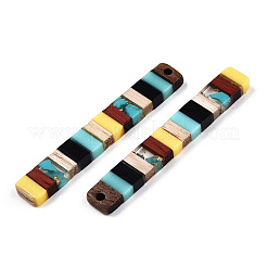 Grands pendentifs en résine translucide et bois de noyer&nbsp;RESI-TAC0017-47-A04-1