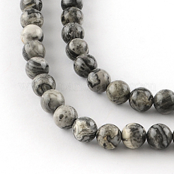 Carte naturelle pierre / pierre picasso / perles jaspe picasso&nbsp;G-S188-6mm