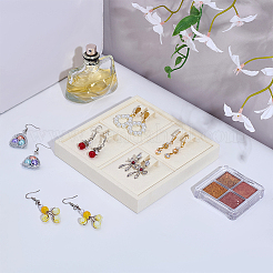 Ohrring-Organizer-Ausstellungsständer aus Mikrofaser mit 4 Steckplatz&nbsp;ODIS-WH0050-15A