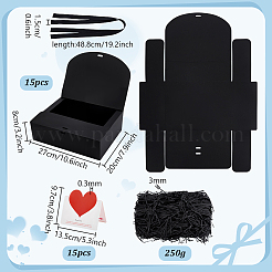 15 Stück rechteckige Geschenk-Aufbewahrungsboxen aus Papier&nbsp;AJEW-PH0007-32