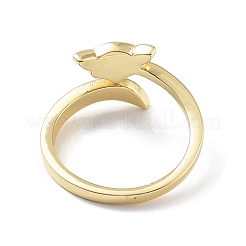 Bagues de manchette ouvertes en laiton pour femmes&nbsp;LS-RJEW-A028-04G