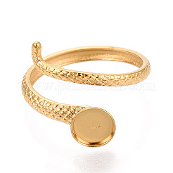 Componenti dell'anello del polsino in acciaio inossidabile 304 a forma di serpente&nbsp;X-STAS-T066-05G