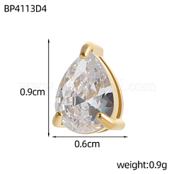Messing Zirkonia Diacharme&nbsp;STAS-OY016-04G
