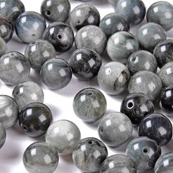 100pcs 8mm natürliche runde Perlen des Falkenauges&nbsp;DIY-LS0002-25