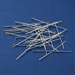 925 Flachkopfstifte aus Sterlingsilber&nbsp;STER-F018-01B
