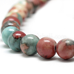 Synthetik Meer weißer Jade Perlen Stränge&nbsp;G-S254-6mm-C07