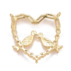 Pendentifs en laiton plaqué or et zircone cubique&nbsp;KK-E275-22G