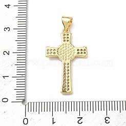 Pendenti in zirconi cubici trasparenti in micro pavè di ottone&nbsp;KK-P350-16G-04