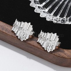 Creolen aus klarem Zirkonia aus Messing&nbsp;EJEW-Q014-17P