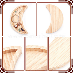 Plateau de présentation d'ornement en cristal en bois&nbsp;AJEW-WH0324-32