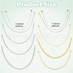 8 pièce de décorations suspendues en chaîne gourmette en aluminium&nbsp;HJEW-CJ00081