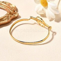 Bracelets à maillons ronds plats en acier inoxydable 201 pour femmes&nbsp;BJEW-R014-01G-04