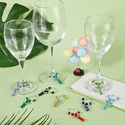 Glas Weinglas Charme&nbsp;AJEW-SC0002-36