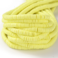 Abalorios de la arcilla de polímero hecha a mano redondas planas&nbsp;CLAY-R067-6.0mm-23