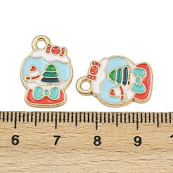Pendentifs en alliage émaillé sur le thème de Noël&nbsp;ENAM-Z023-01G-09