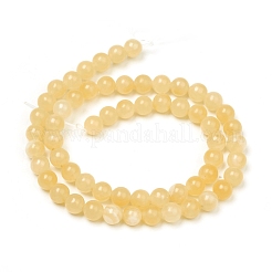 Natürliche gelbe JadeJade Perlen Stränge&nbsp;G-G829-04-6mm