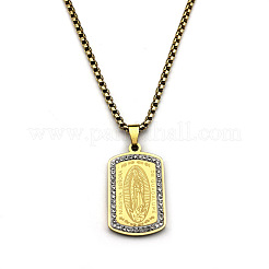 Colliers pour hommes avec pendentif vierge en acier inoxydable 304&nbsp;FS-WG2A4A4-02