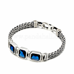 Weizenkettenarmbänder aus Messing mit Zirkonia-Pavé für Damen&nbsp;FS-WGA053A-02