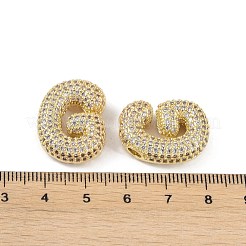 Pendenti in zirconi cubici trasparenti in micro pavè di ottone&nbsp;KK-Z041-01G-G