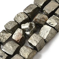 Natürliche Pyrit Perlen Stränge&nbsp;G-P322-20