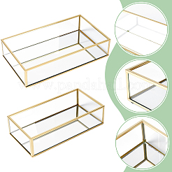2 Stück 2 Stile Aluminiumlegierungstabletts für Schmuck&nbsp;ODIS-WR0001-11