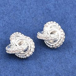 Ciondoli in ottone con pavé di zirconi chiari&nbsp;KK-L274-10S